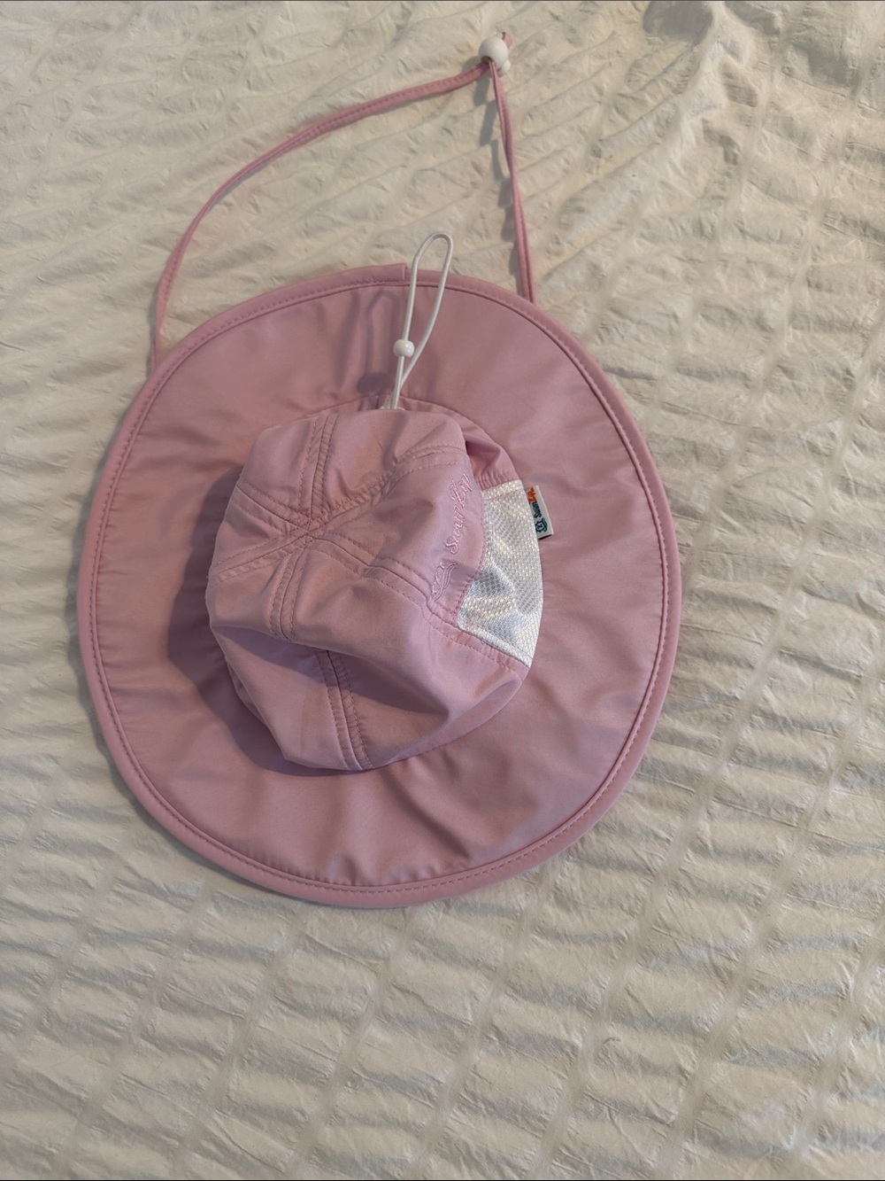Pink Swim Zip Sun Hat - Lightweight Outdoor Hat 0-6 months